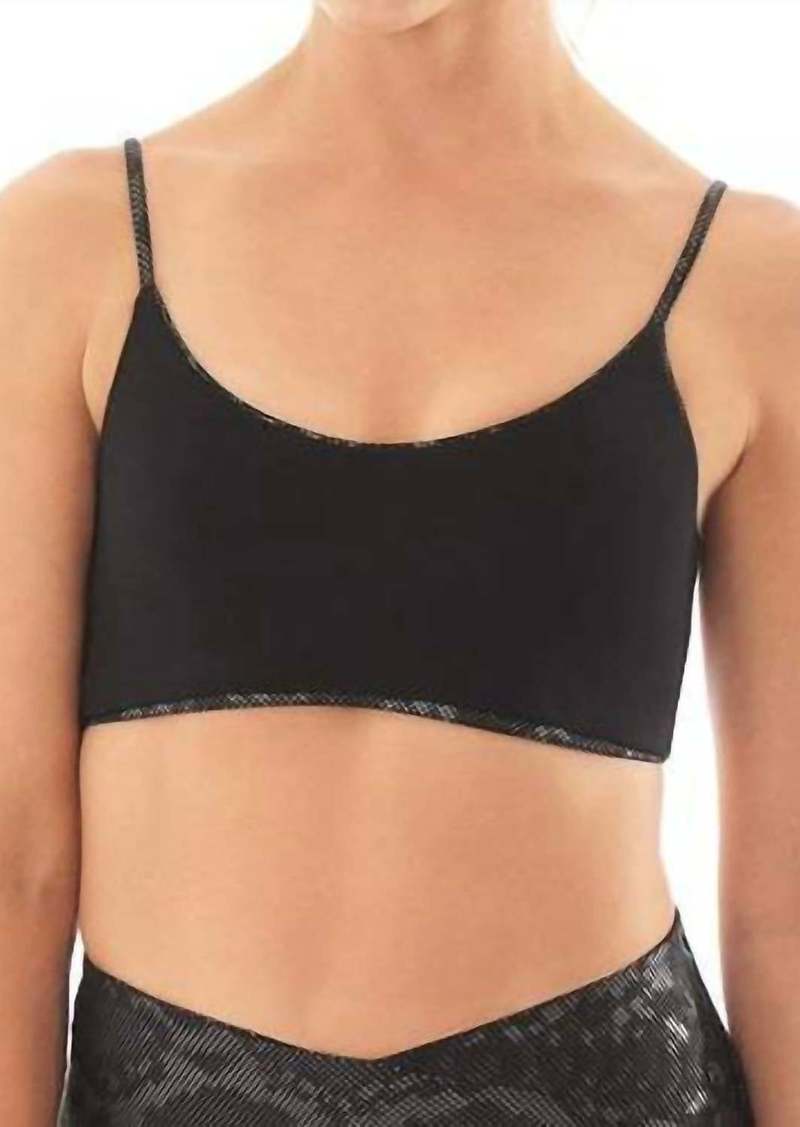 Maaji Onyx Ceci Reversible Low Impact Sports Bra In Black