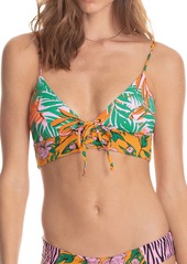 Maaji Enchanted Garden Lace-Up Reversible Bikini Top