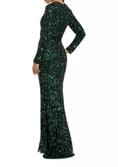 Mac Duggal Beaded Empire Waist Gown