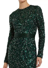 Mac Duggal Beaded Empire Waist Gown