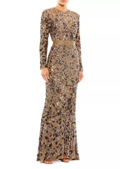 Mac Duggal Beaded Empire Waist Gown