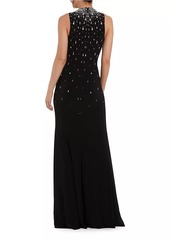 Mac Duggal Beaded Stretch Jersey Gown