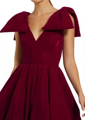 Mac Duggal Bow Shoulder Cocktail Minidress