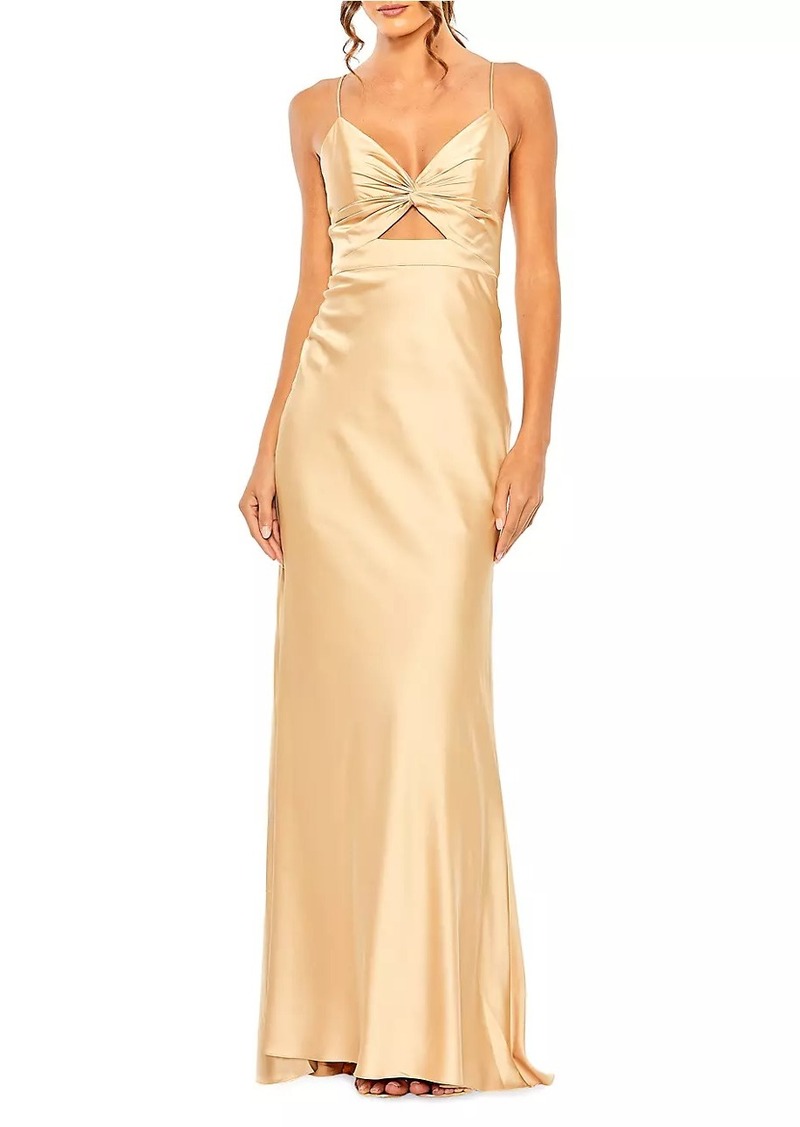 Mac Duggal Cut-Out Satin Gown