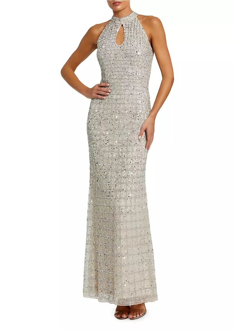 Mac Duggal Embellished Keyhole Column Gown