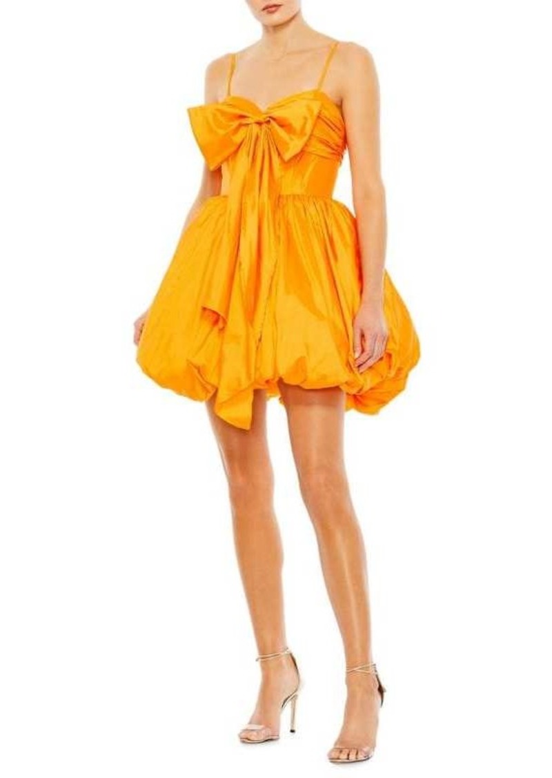 Mac Duggal Ieena Bow Mini Balloon Dress