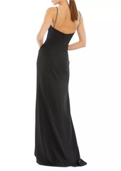 Mac Duggal Ieena Crystal-Embellished A-Line Gown