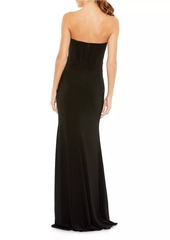 Mac Duggal Ieena Strapless Jersey Gown