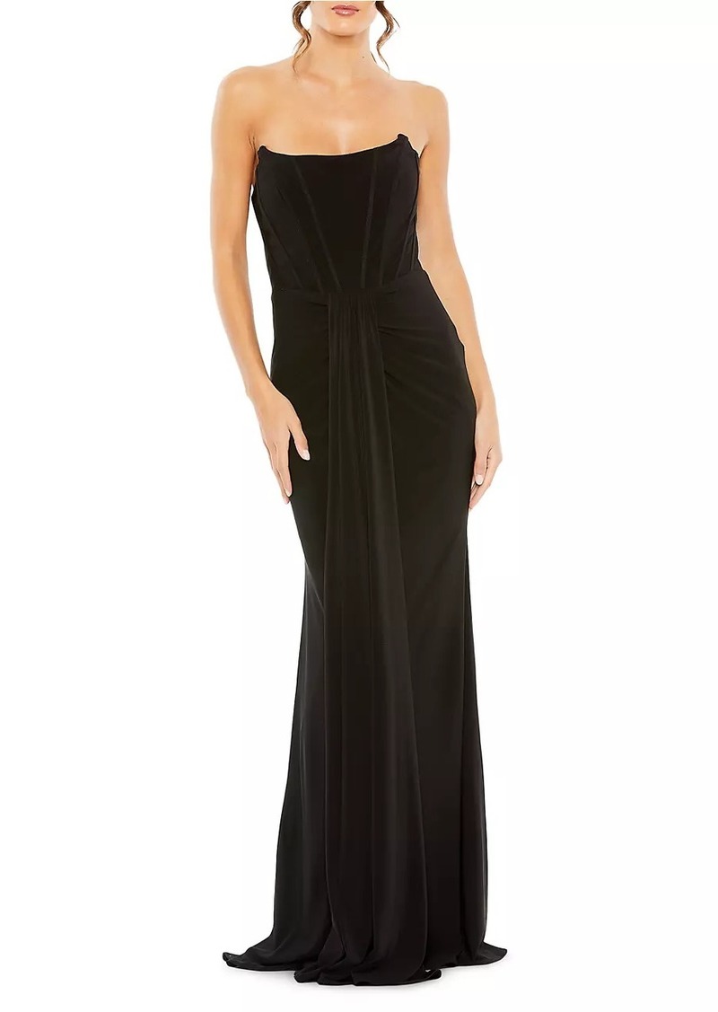 Mac Duggal Ieena Strapless Jersey Gown