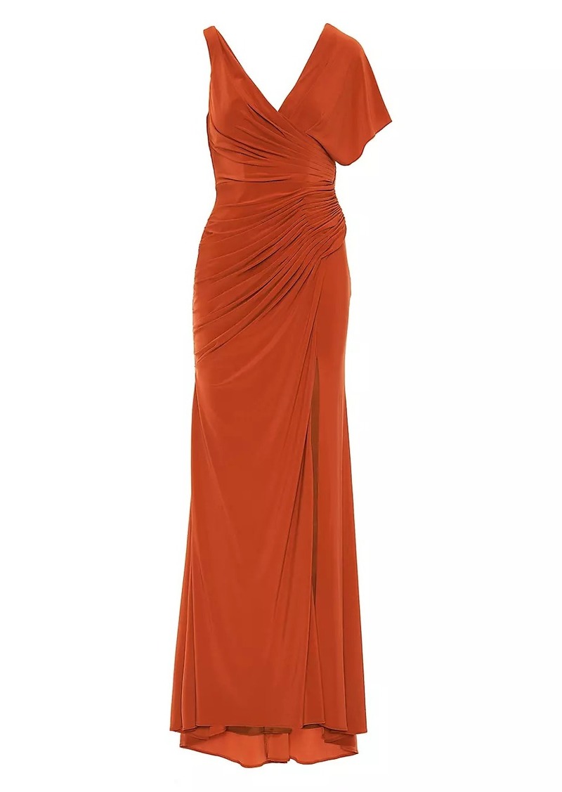 Mac Duggal Ieena V-Neck Jersey Gown