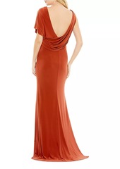 Mac Duggal Ieena V-Neck Jersey Gown