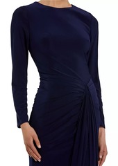 Mac Duggal Jersey Ruched Waist Slip Gown