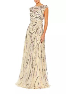 Mac Duggal Embellished A-Line Gown