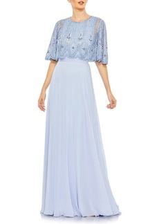 Mac Duggal Embellished Popover Gown