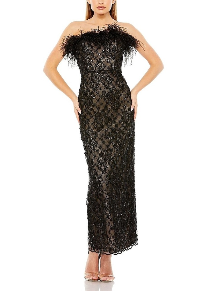 Mac Duggal Embellished Strapless Column Dress