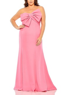 Mac Duggal Sleeveless Strapless Statement Bow Gown