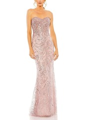 Mac Duggal Strapless Embellished Gown