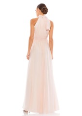 Mac Duggal Women's A Line Gown With High Neckline - Blush