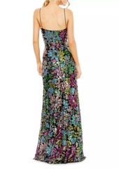Mac Duggal Prom Floral Sequin Gown