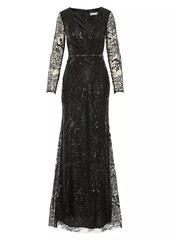 Mac Duggal Sequin Embellished Floor-Length Gown