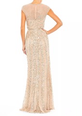 Mac Duggal Sleeveless Beaded & Sequined Gown