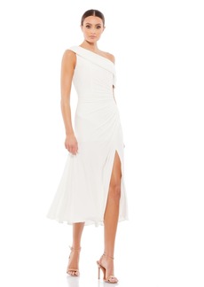 Mac Duggal Women's Ieena Ruched Off-The-Shoulder Midi Dress - White