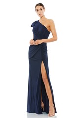 Mac Duggal Women's Ruffled One Shoulder Draped Gown - Red