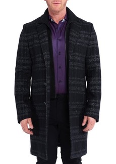 Maceoo CaptainPlaid Wool Overcoat in Grey at Nordstrom