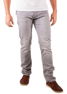 Maceoo Classic Fit Stripe Selvedge Contrast Jeans in Grey at Nordstrom