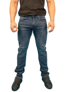 Maceoo Distressed Athletic Fit Stretch Jeans