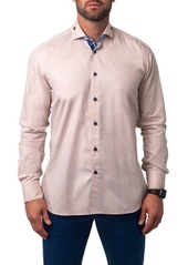 Maceoo Einstein Contemporary Fit Oxford Brown Button-Up Shirt at Nordstrom