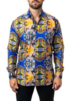 Maceoo Fibonacci Acid Trip Contemporary Fit Button-Up Shirt