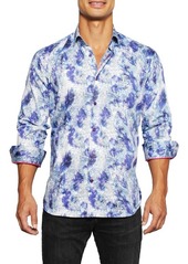 Maceoo Fibonacci Feather Regular Fit Button-Up Shirt in Blue at Nordstrom