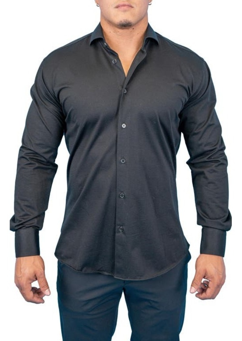 Maceoo Fibonacci True Black Button-Up Shirt at Nordstrom