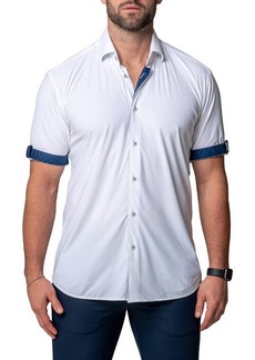 Maceoo Galileo Regular Fit Short Sleeve Button-Up Shirt