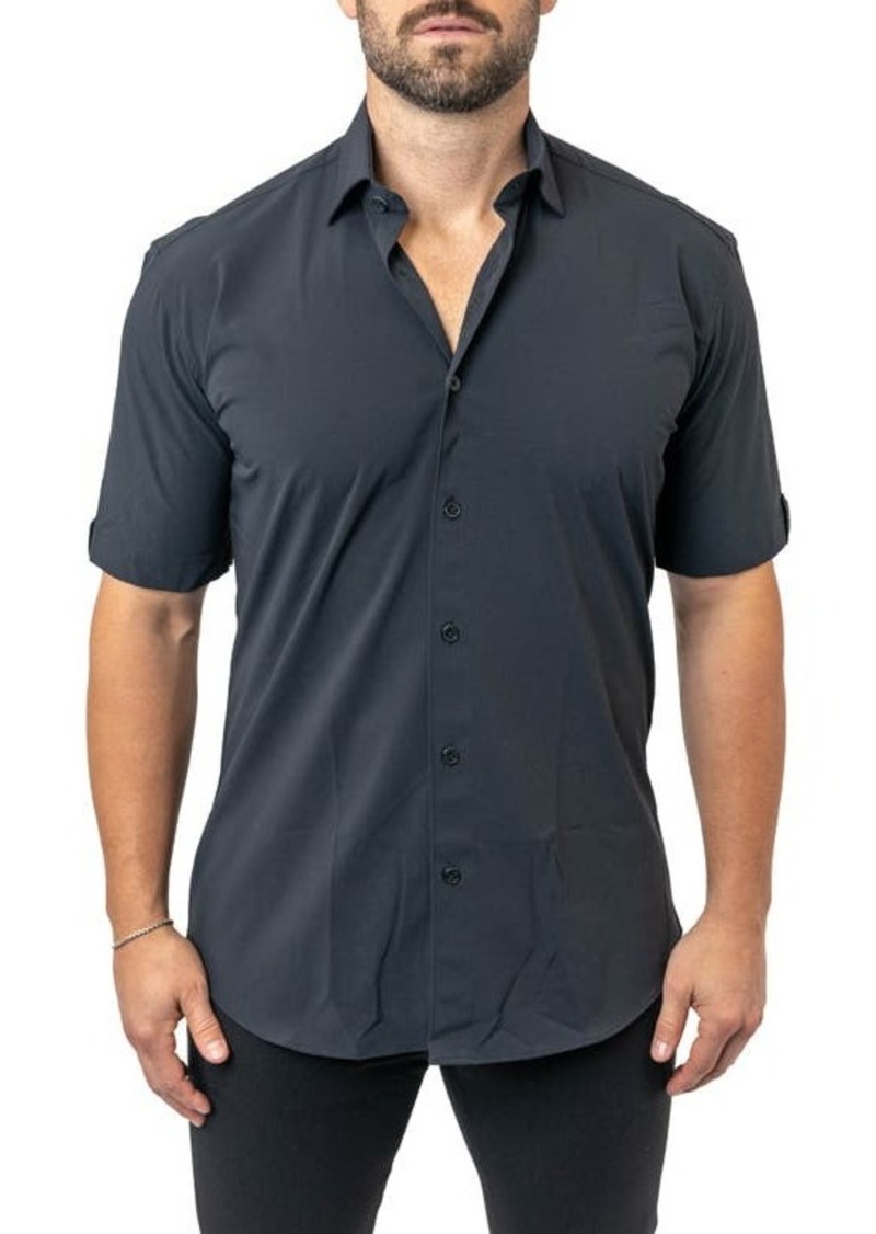 Maceoo Galileo Stretchcore Short Sleeve Performance Button-Up Shirt