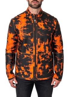 Maceoo Lab Orange Reversible Leather Jacket at Nordstrom