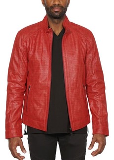 Maceoo Lambskin Leather Jacket in Red at Nordstrom
