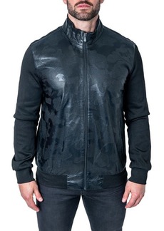 Maceoo Map Black Leather Jacket at Nordstrom