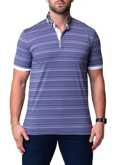 Maceoo Mozartbayu Purple Short Sleeve Cotton Polo at Nordstrom