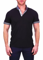 Maceoo Mozartsolid Black Button-Down Polo at Nordstrom