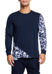 Maceoo Panel Tie Dye Blue Long Sleeve T-Shirt at Nordstrom