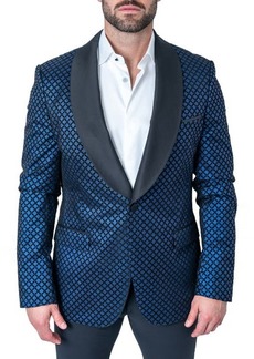 Maceoo Sparkle Blue Shawl Collar Dinner Jacket at Nordstrom