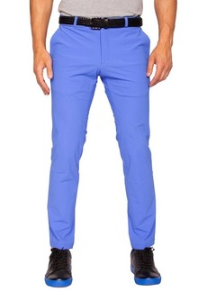 Maceoo Stretch Flat Front Chinos in Blue at Nordstrom