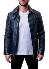 Maceoo Tresser Woven Leather Jacket
