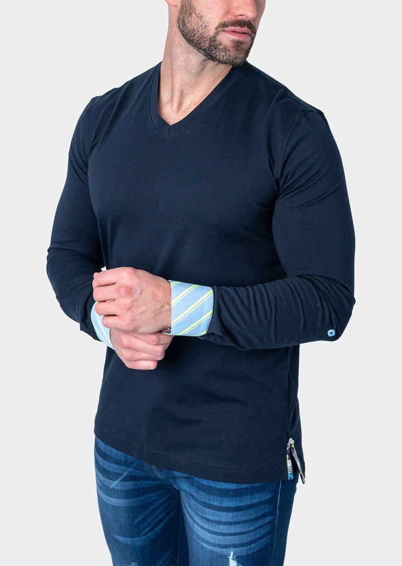 Maceoo V-Neck EdisonSolidverve Blue