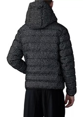 Mackage Jack Chevron & Houndstooth Hooded Down Coat