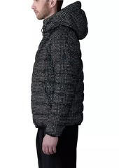 Mackage Jack Chevron & Houndstooth Hooded Down Coat