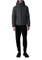 Mackage Jack Chevron & Houndstooth Hooded Down Coat