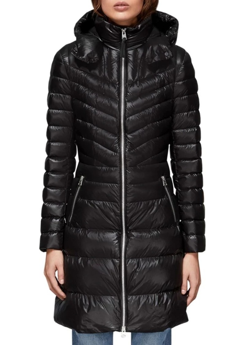 mackage lara hooded quilted down coat